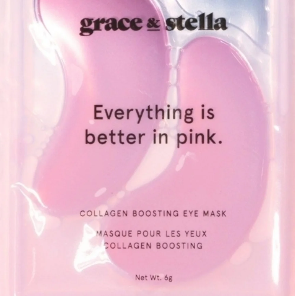 Eye Masks 1 Pair Eye Mask Womens Unisex Gift Pink Grace & STELLA MOISTURIZING